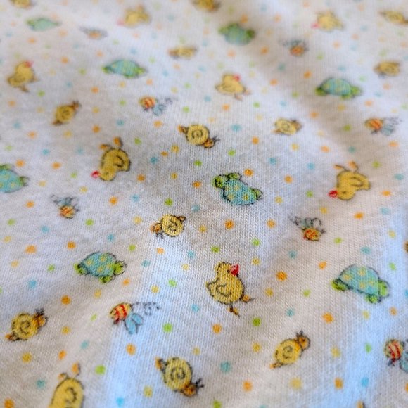 ♡ 5/$20 - Gerber Unisex Chicks Turtle Print Yellow Short Sleeve Bodysuit 0-3mo. - Picture 5 of 6